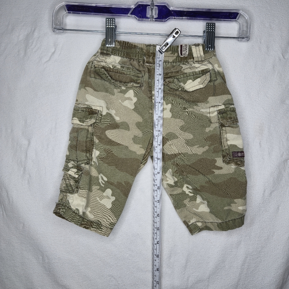 Children's Place Kids Camouflage Cargo Bottoms Elastic Waist Size 6 To 9 Months - Picture 2 of 6